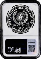 Парагвай 150 гуарани 1973 г., NGC PF67 UC, "Альбрехт Дюрер"