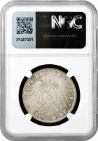Бавария 3 марки 1913 г. D, NGC MS63, "Король Отто I (1886 - 1913)"