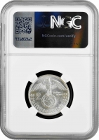 Германия - Третий рейх 2 рейхсмарки 1939 г. D, NGC MS62, "Нацистская Германия (1933 - 1945)"