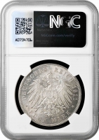 Бавария 5  марок 1911 г., NGC MS63, "90 лет со дня рождения Луитпольда Баварского"