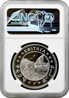 Еритрея 10 доларів 1993 р., NGC PF70 UC, "Бережіть планету Земля - ​​Анкілозавр" Top Pop 1/0