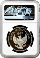 Індонезія 10000 рупій 1987 р., NGC PF68 UC, "Бабіруса"