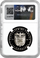 Панама 1 бальбоа 1988 г., NGC PF66 UC, "Джон Кеннеди" (Cu-Ni)