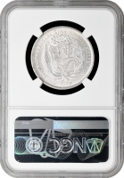 Перу 50 сентимо 1858 г., NGC UNC Det., "Республика Перу (1825 - 1862)"
