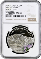 Палау 5 доларів 2010 р., NGC PF70 UC, "Гори та флора - Ельбрус" Top Pop