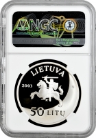 Литва 50 лит 2003 г. LMK, NGC PF69 UC, "XXVIII летние Олимпийские Игры, Афины"