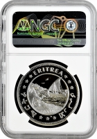 Еритрея 10 доларів 1993 р., NGC PF70 UC, "Бережіть планету Земля - ​​Птеранодон" Pop 1/0