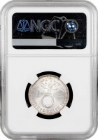 Німеччина - Третій рейх 2 рейхсмарки 1939 р. D, NGC MS6+, "Нацистська Німеччина (1933 - 1945)" Top Pop 1/0
