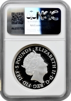 Великобританія 5 фунтів 2021 р., NGC PF69 UC, "Британія, портрет"