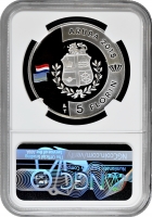 Аруба 5 флоринів 2015 р., NGC PF69 UC, "200 років Королівству Нідерланди" Top Pop