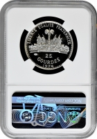 Гаїті 25 гурдів 1974 р., NGC PF67 UC, "200 років США"
