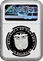 Панама 10 бальбоа 1982 CHI, NGC PF69 UC, "Чемпіонат світу з футболу 1982"