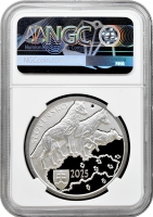 Словаччина 3.33 євро 2025 р., NGC PF69 UC, "Фауна та флора Словаччини - Сірий вовк"