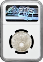 Німеччина - Третій Рейх 5 рейхсмарок 1938 A, NGC MS63, "Нацистська Німеччина (1933 - 1945)"