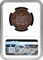 Франція 10 сантимів 1853 A, NGC MS64 BN, "Імператор Наполеон III (1852 - 1870)"