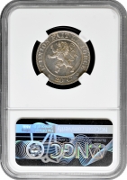 Бельгія 20 сантимів 1860, NGC MS63, "Король Леопольд I (1832 - 1865)" РІДКА ДАТА БЕЗ КРАПКИ