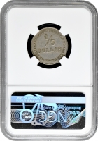Голландська Ост-Індія 1/5 долара 1902-1913 р., NGC AU Det., "Silau Tabakmaaschappy"