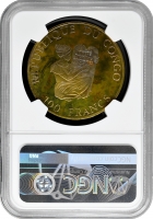 Республіка Конго 100 франків 1994 р., NGC PF65 UC, "Доісторичні тварини - Мамонт"