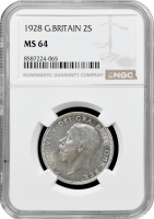 Великобританія 2 шилінга (флорин) 1928, NGC MS64, "Король Георг V (1910 - 1936)"