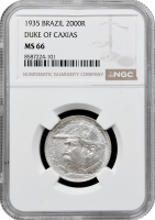 Бразилія 2000 рейсів 1935, NGC MS66, "Перша Республіка (1889 - 1942)"