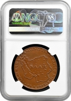 Німеччина - Третій рейх, бронзова медаль 1935 р., NGC MS65 BN, "Воз'єднання Саара" Top Pop 1/0