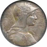 Швейцарія срібна медаль 1901 р., NGC AU58, "Люцернський стрілецький фестиваль"