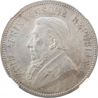 ПАР (Трансвааль) 5 шилінгів 1892, NGC AU58, "Президент Пауль Крюгер (1880 - 1900)"