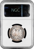 Гессен-Дармштадт 2 марки 1904 р., NGC PF64, "400 років від дня народження Філіпа I Великодушного"