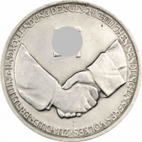 Німеччина - Третій рейх срібна медаль 1934, PCGS SP61, "Смерть Гінденбурга (1847 - 1934)"