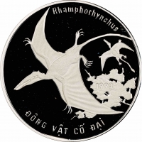 В'єтнам 100 донгів 1993 р., PCGS PR69 DCA, "Доісторичні тварини - Рамфорінхи" Top Pop