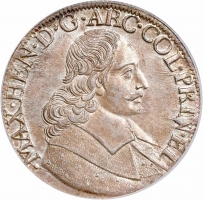 Бельгия (Льеж) 1 патагон 1671 г., PCGS MS63, "Максимилиан Генрих (1650 - 1688)" Top Pop 1/0