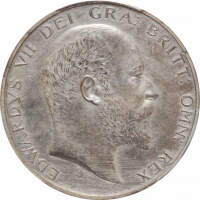 Великобритания 1/2 кроны 1902 г., PCGS PR63 MATTE, "Король Эдуард VII (1902 - 1910)"