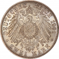 Пруссія 2 марки 1901 р. A, PCGS MS66, "200 років Пруссії"