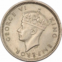 Южная Родезия 3 пенса 1947 г., PCGS MS64, "Колония Великобритании (1932 - 1955)"