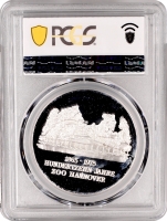 Німеччина срібна медаль 1975 р., PCGS MS65, "110-а річниця. Гановерський зоопарк - Фламінго"