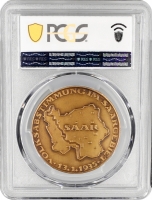 Німеччина - Третій рейх, бронзова медаль 1935 р., PCGS SP64, "Воз'єднання Саара" Top Pop