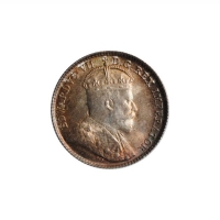 Канада 5 центов 1902 г. H, NGC MS66, "Король Эдуард VII (1902 - 1910)"