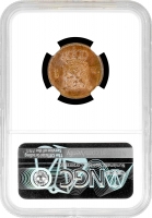 Нидерланды 1 цент 1877 г., NGC MS64 RB, "Король Виллем III (1849 - 1890)"