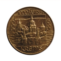 Австрия 20 шиллингов 1995 г., UNC, '1000 лет городу Кремс'