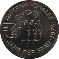 ГДР 5 марок 1975 г., UNC, "Международный год женщины"