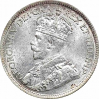 Ньюфаундленд 25 центов 1917 г. C, PCGS MS62, "Доминион (1865 - 1949)"
