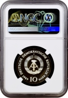 ГДР 10 марок 1989 г., NGC PF68 UC, "225 лет со дня рождения Иоганна Готфрида Шадова"