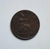 Великобритания фартинг 1885 г.